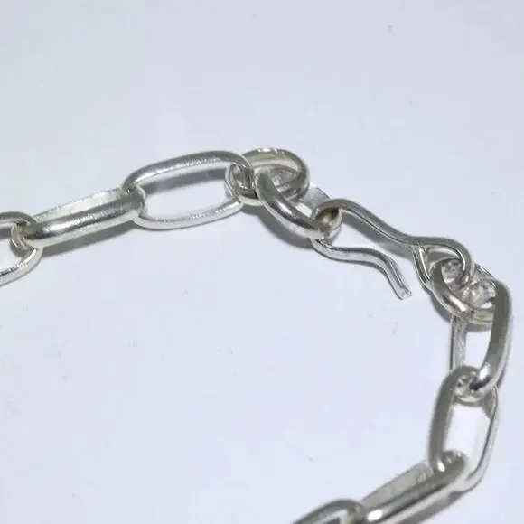Native Handmade Chain, Sterling Silver-adj. to 9”- Sally Shurley - Picture 5 of 6